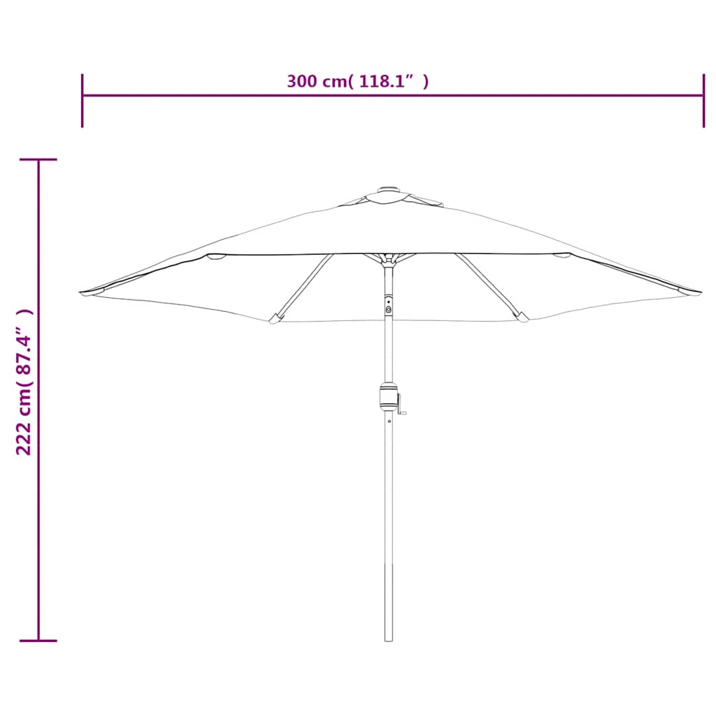 8718475849643_g_en_hd_7 vidaXL Garden Parasol Green 3m Steel Pole - Image 8