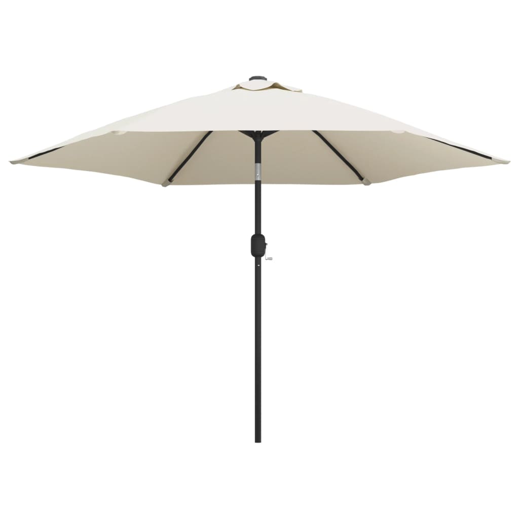 8718475849650_a_en_hd_1 vidaXL Garden Parasol Sand White 3m Steel Pole - Image 2