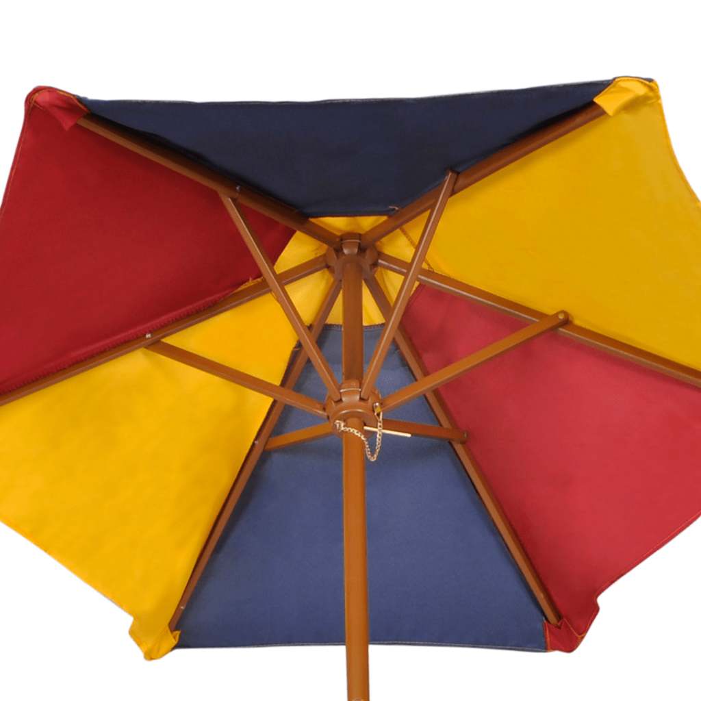 8718475849681_g_en_hd_4 vidaXL Kids' Picnic Table with Benches and Parasol Multicolour Wood - Image 5