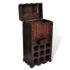 vidaXL Wooden Wine Rack for 9 Bottles with Storage - Image 4