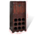 vidaXL Wooden Wine Rack for 9 Bottles with Storage - Image 5