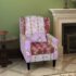 vidaXL Armchair with Patchwork Design Fabric