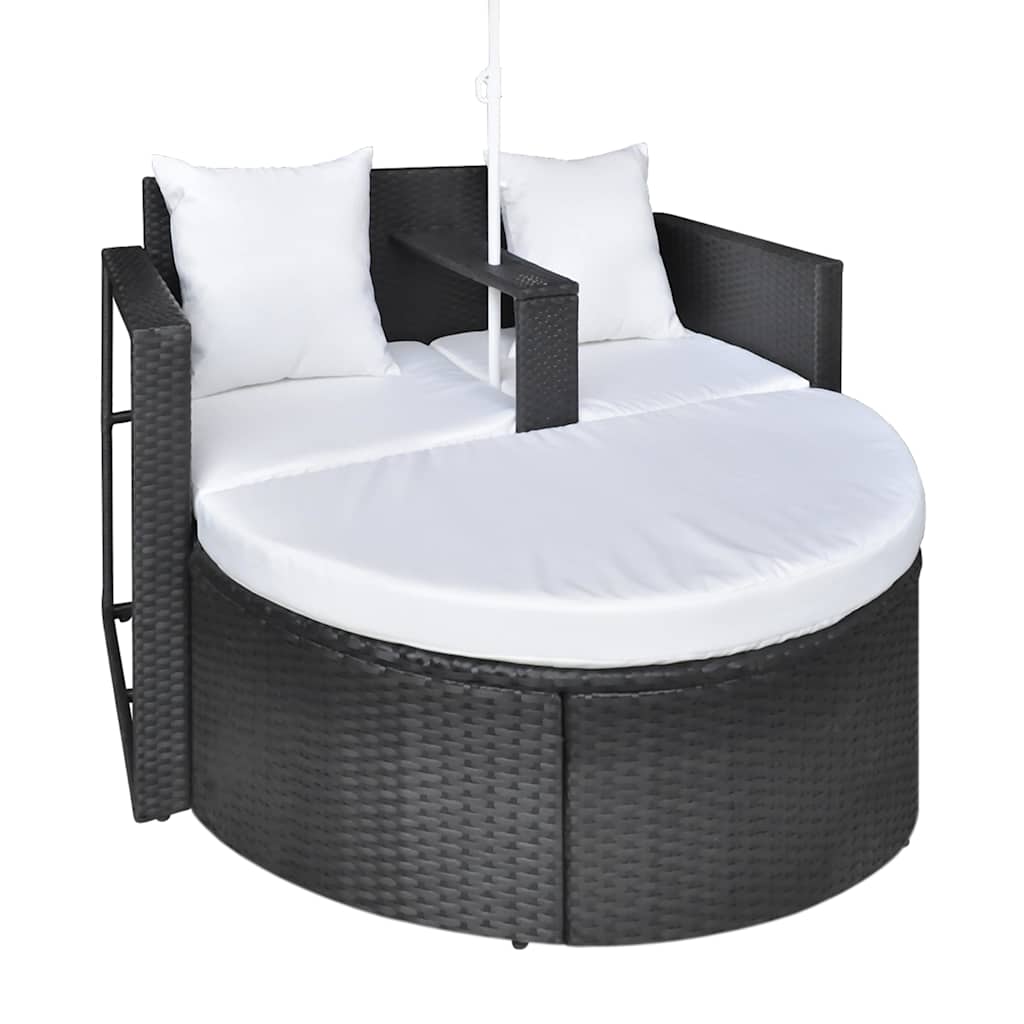 8718475851349_g_en_hd_4 vidaXL Garden Bed with Parasol Black Poly Rattan - Image 6