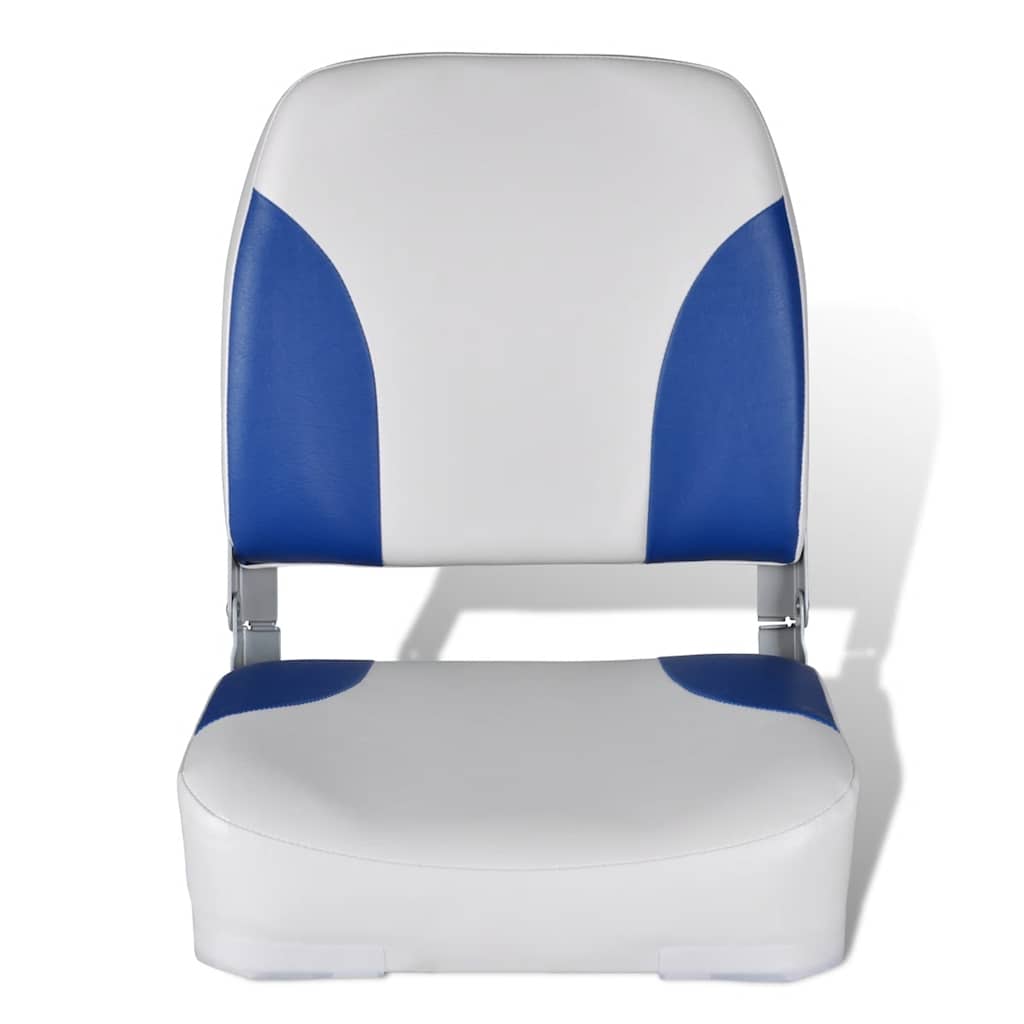 8718475853749_g_en_hd_1 vidaXL Boat Seat Foldable Backrest with Blue-white Pillow 41x36x48 cm - Image 2
