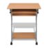 vidaXL Compact Computer Desk with Pull-out Keyboard Tray Brown - Image 2
