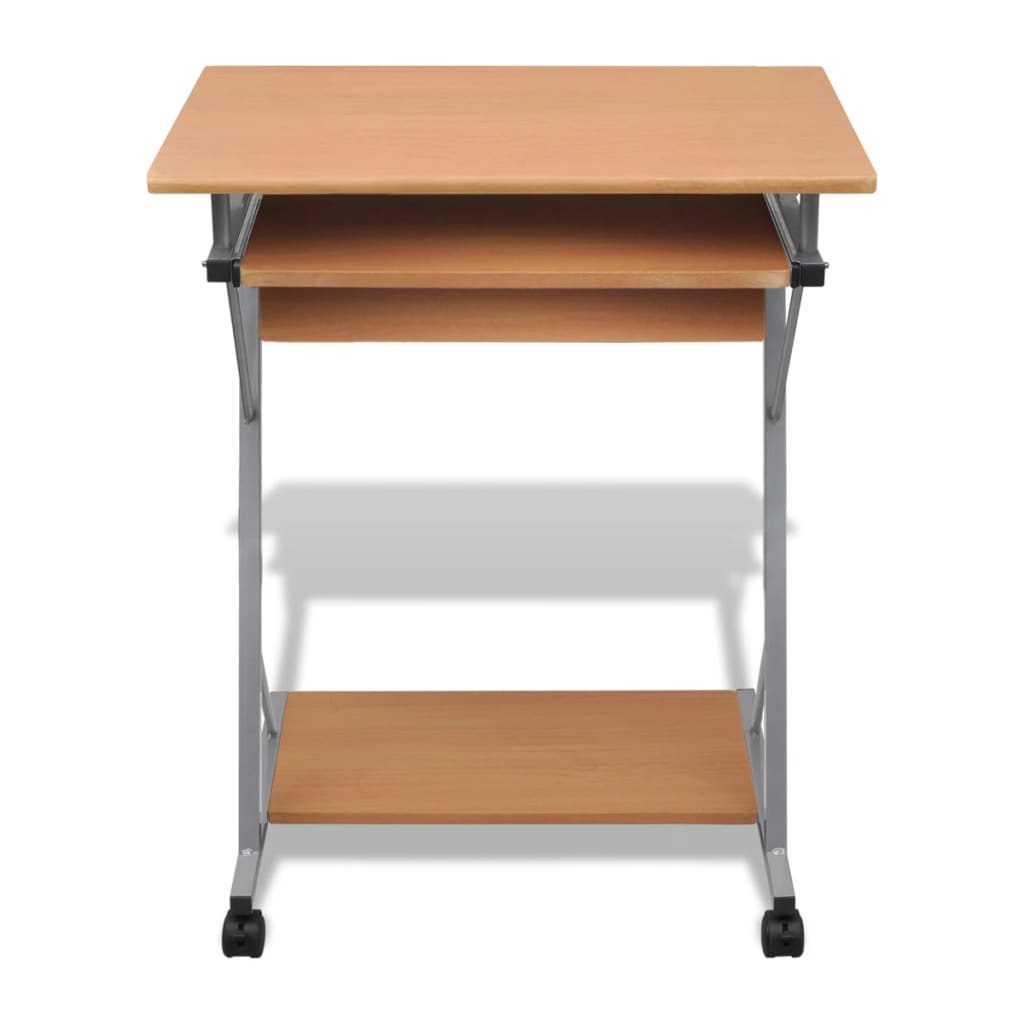 8718475854265_g_en_hd_1 vidaXL Compact Computer Desk with Pull-out Keyboard Tray Brown - Image 2