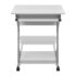 vidaXL Compact Computer Desk with Pull-out Keyboard Tray White - Image 2