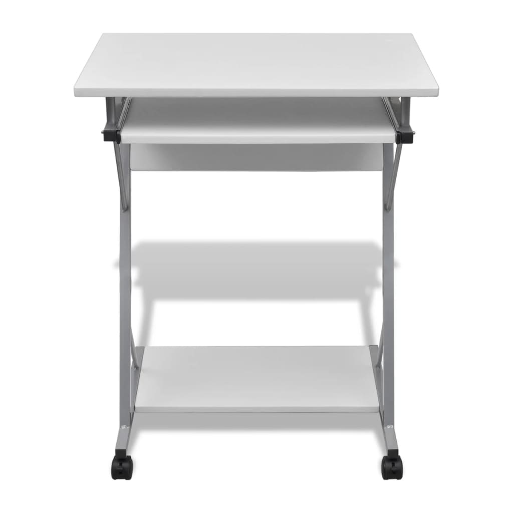 8718475854272_g_en_hd_1 vidaXL Compact Computer Desk with Pull-out Keyboard Tray White - Image 2