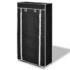 Fabric Shoe Cabinet with Cover 58 x 28 x 106 cm Black - Image 4