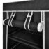 Fabric Shoe Cabinet with Cover 58 x 28 x 106 cm Black - Image 5