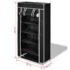 Fabric Shoe Cabinet with Cover 58 x 28 x 106 cm Black - Image 8
