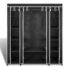 vidaXL Wardrobe with Compartments and Rods 45x150x176 cm Black Fabric - Image 6