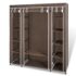 vidaXL Wardrobe with Compartments and Rods 45x150x176 cm Brown Fabric