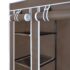 vidaXL Wardrobe with Compartments and Rods 45x150x176 cm Brown Fabric - Image 5
