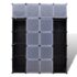 vidaXL Modular Cabinet 14 Compartments Black and White 37x146x180.5 cm - Image 4