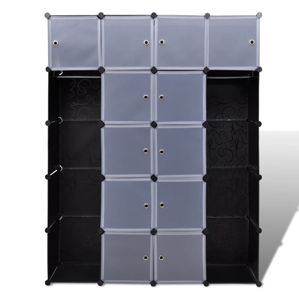 8718475855132_g_en_hd_1 vidaXL Modular Cabinet 14 Compartments Black and White 37x146x180.5 cm - Image 4