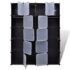 vidaXL Modular Cabinet 14 Compartments Black and White 37x146x180.5 cm - Image 5