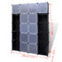 vidaXL Modular Cabinet 14 Compartments Black and White 37x146x180.5 cm - Image 7
