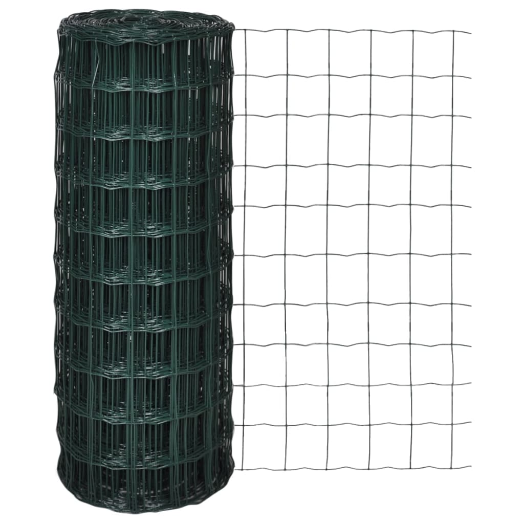 8718475856504_a_en_hd_1 vidaXL Euro Fence Steel 25x1.0 m Green - Image 1