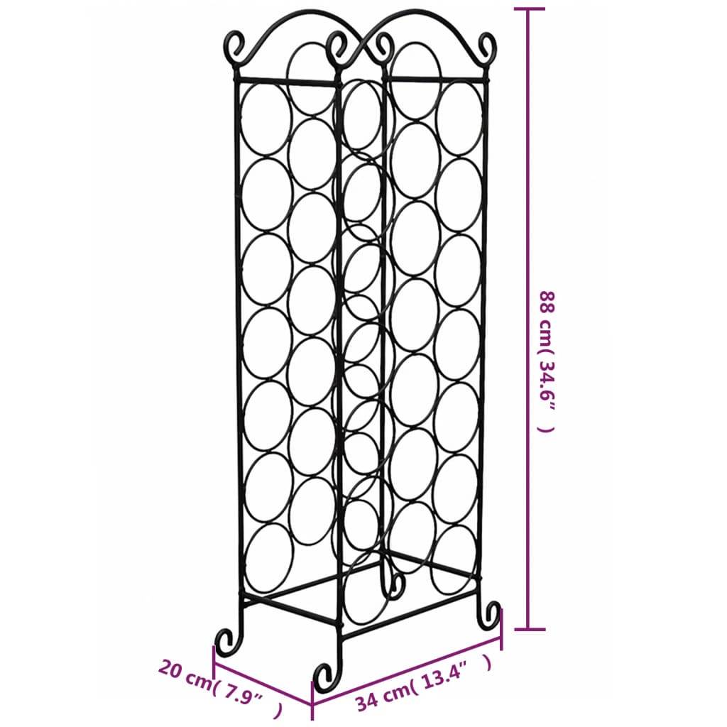 8718475857280_g_en_hd_3 vidaXL Wine Rack for 21 Bottles Metal - Image 5