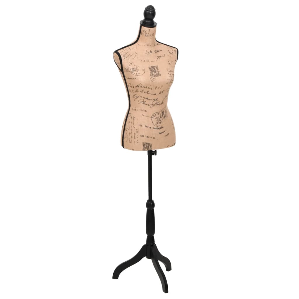 8718475857587_a_en_hd_1 Ladies Bust Display Bust Brown Black Jute Female Dressmakers Dummy Mannequin Display - Image 1