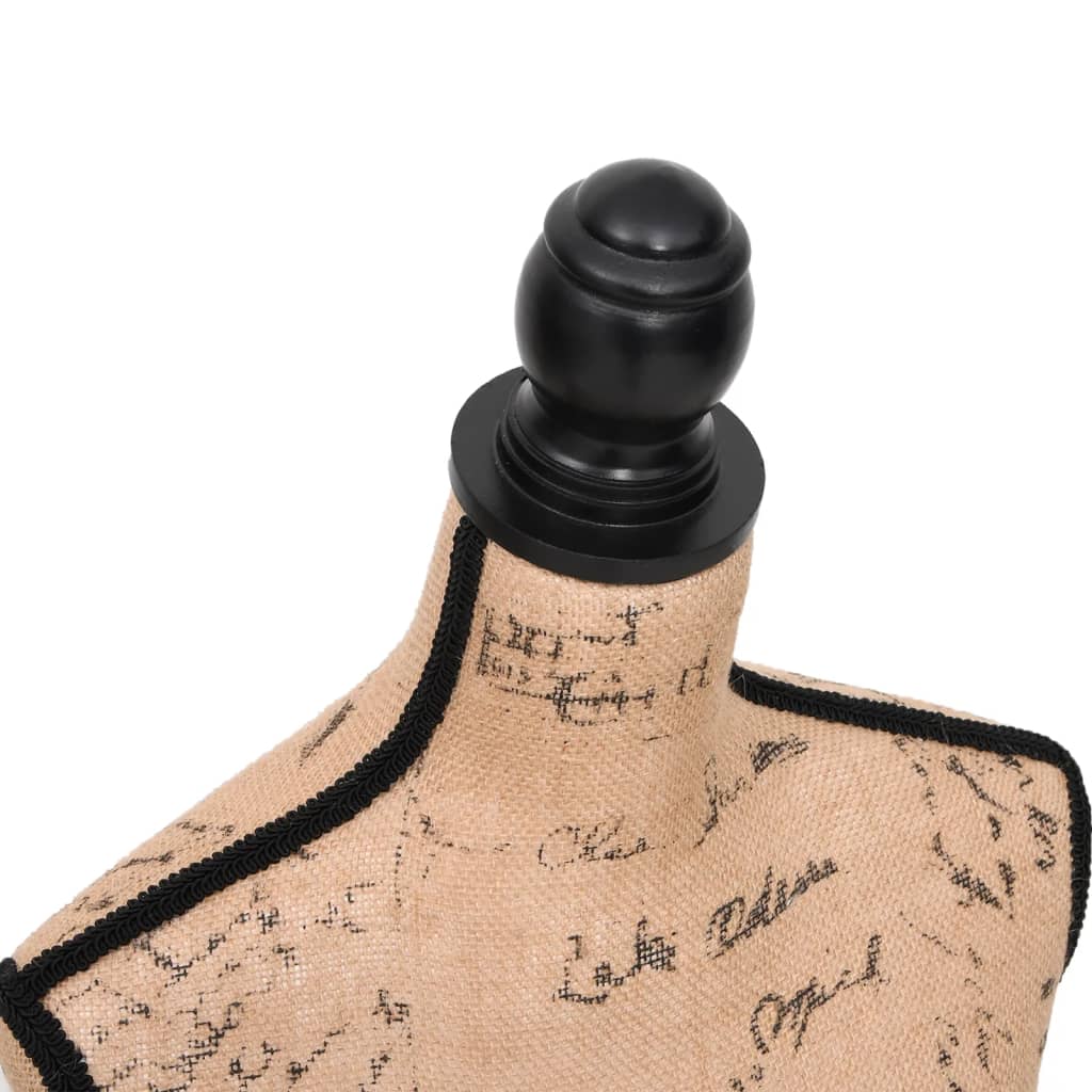8718475857587_g_en_hd_4 Ladies Bust Display Bust Brown Black Jute Female Dressmakers Dummy Mannequin Display - Image 5