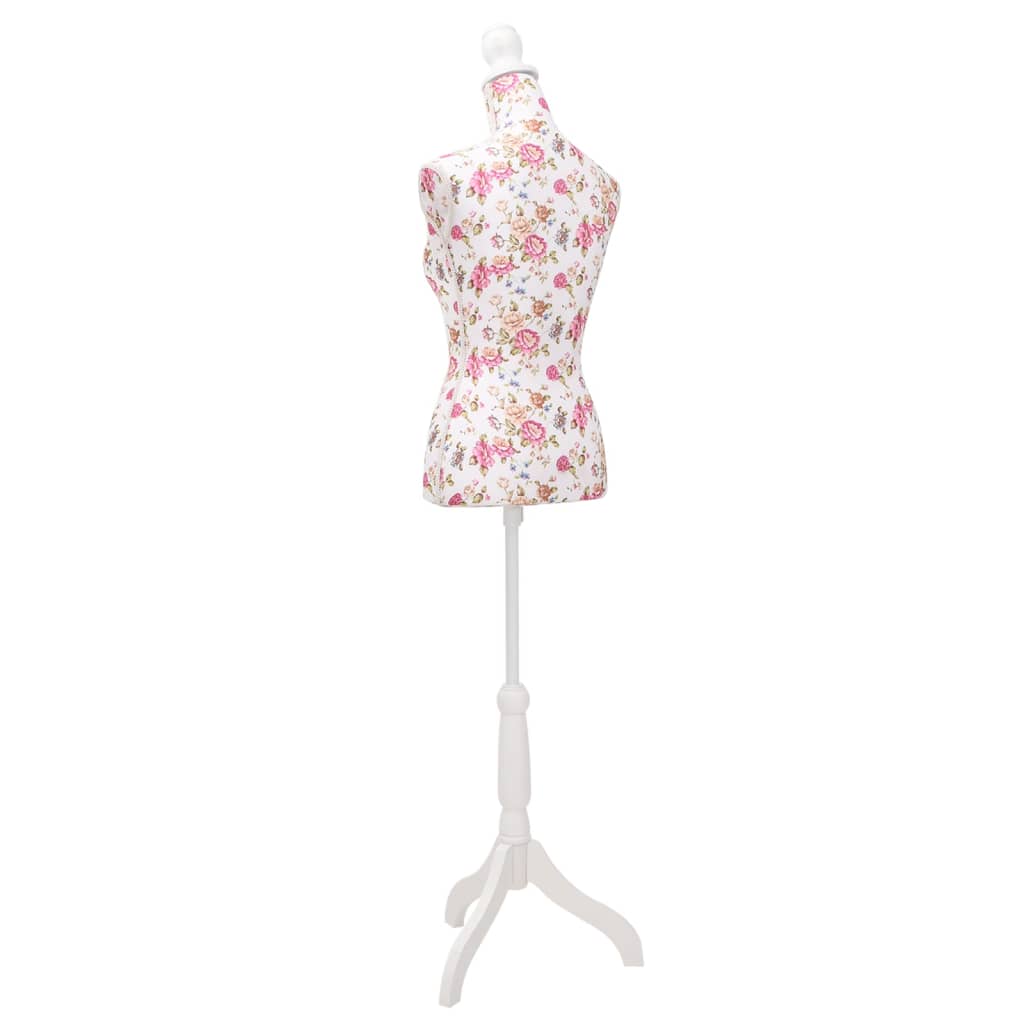 8718475857594_g_en_hd_3 Ladies Bust Display Mannequin Cotton White With Rose - Image 4