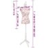 Ladies Bust Display Mannequin Cotton White With Rose - Image 7