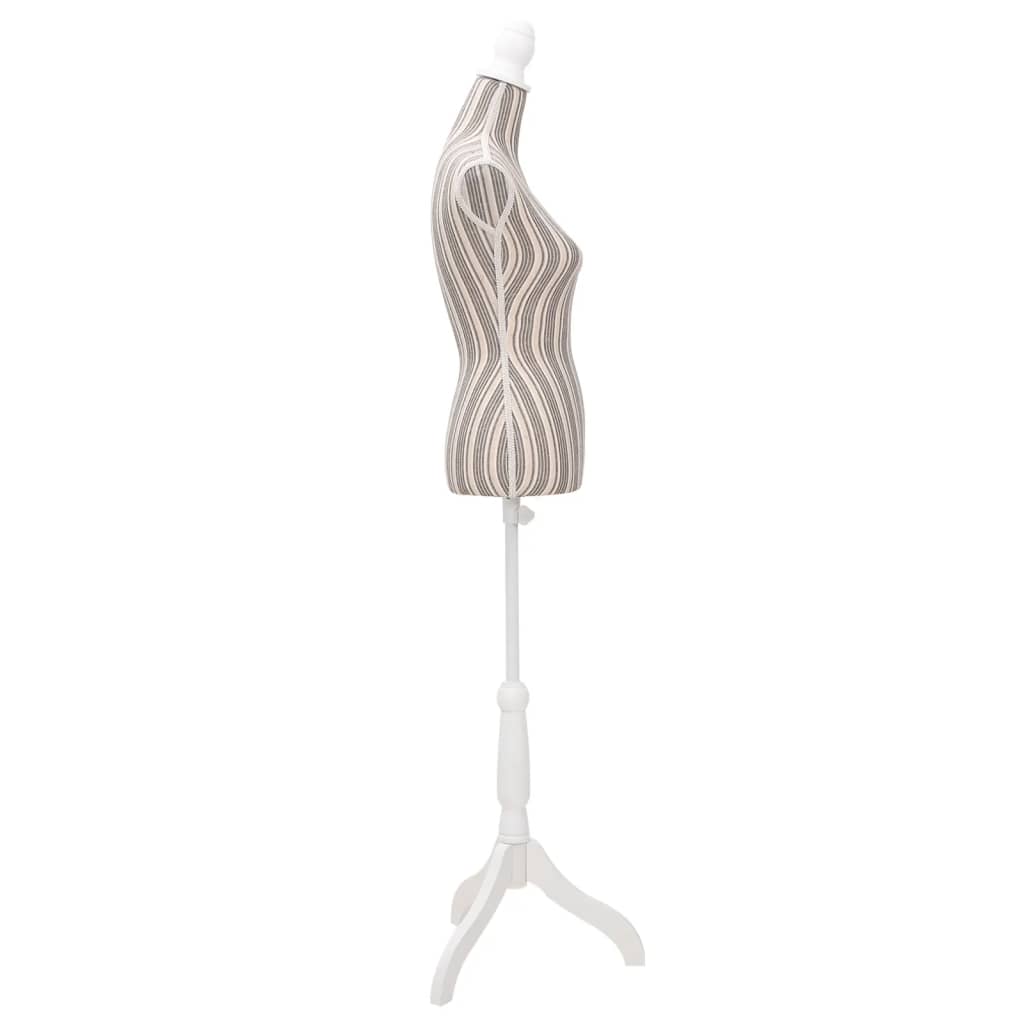 8718475857600_g_en_hd_2 Ladies Bust Display Mannequin Linen With Stripes - Image 3