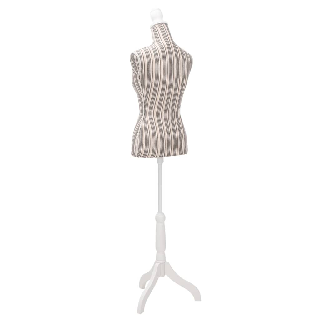 8718475857600_g_en_hd_3 Ladies Bust Display Mannequin Linen With Stripes - Image 4