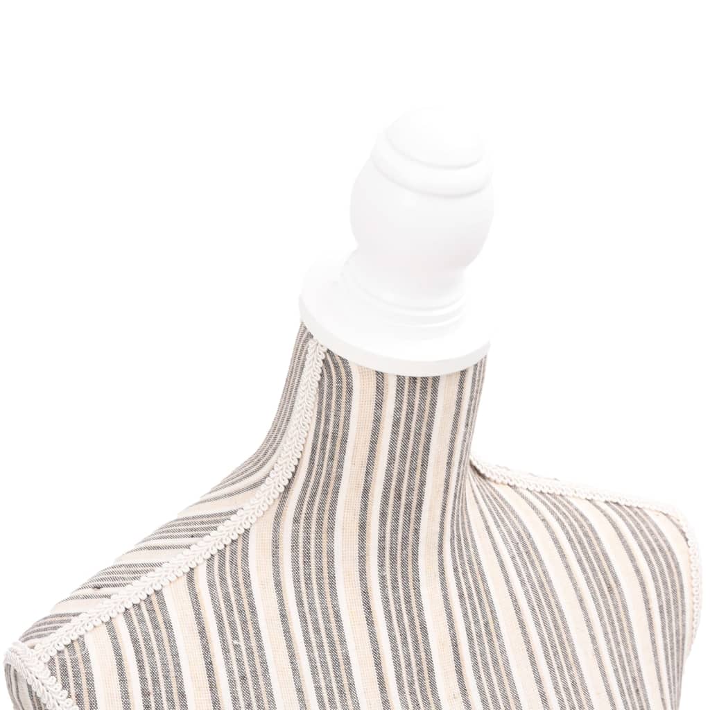 8718475857600_g_en_hd_4 Ladies Bust Display Mannequin Linen With Stripes - Image 5