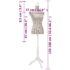 Ladies Bust Display Mannequin Linen With Stripes - Image 7