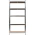 vidaXL 5-Layer Storage Shelf Silver Steel&Engineered Wood - Image 4