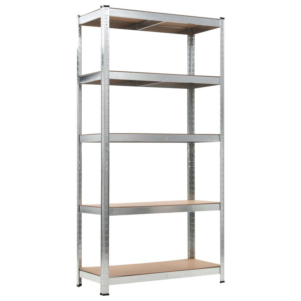 8718475857730_g_en_hd_3 vidaXL 5-Layer Storage Shelf Silver Steel&Engineered Wood - Image 5