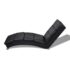 vidaXL Chaise Longue Black Faux Leather - Image 4
