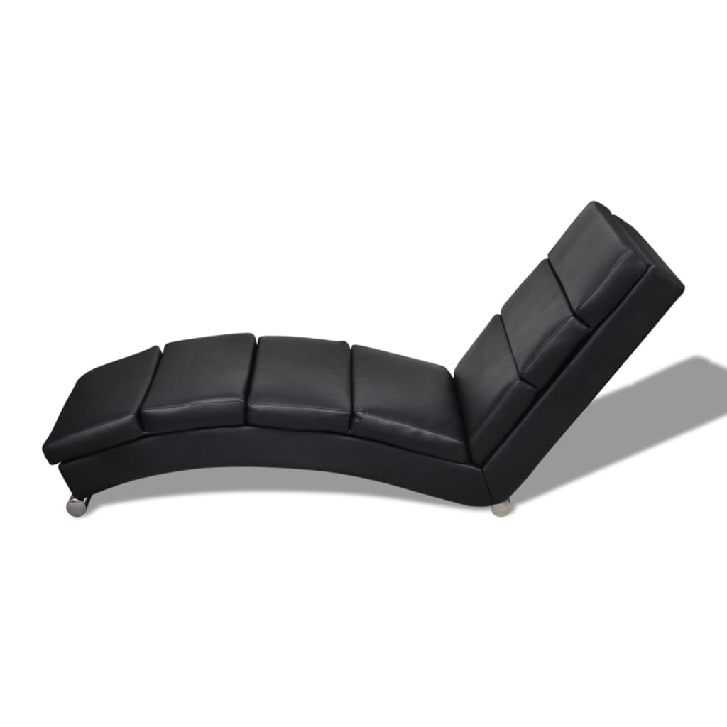 8718475860044_g_en_hd_3 vidaXL Chaise Longue Black Faux Leather - Image 4