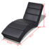 vidaXL Chaise Longue Black Faux Leather - Image 5