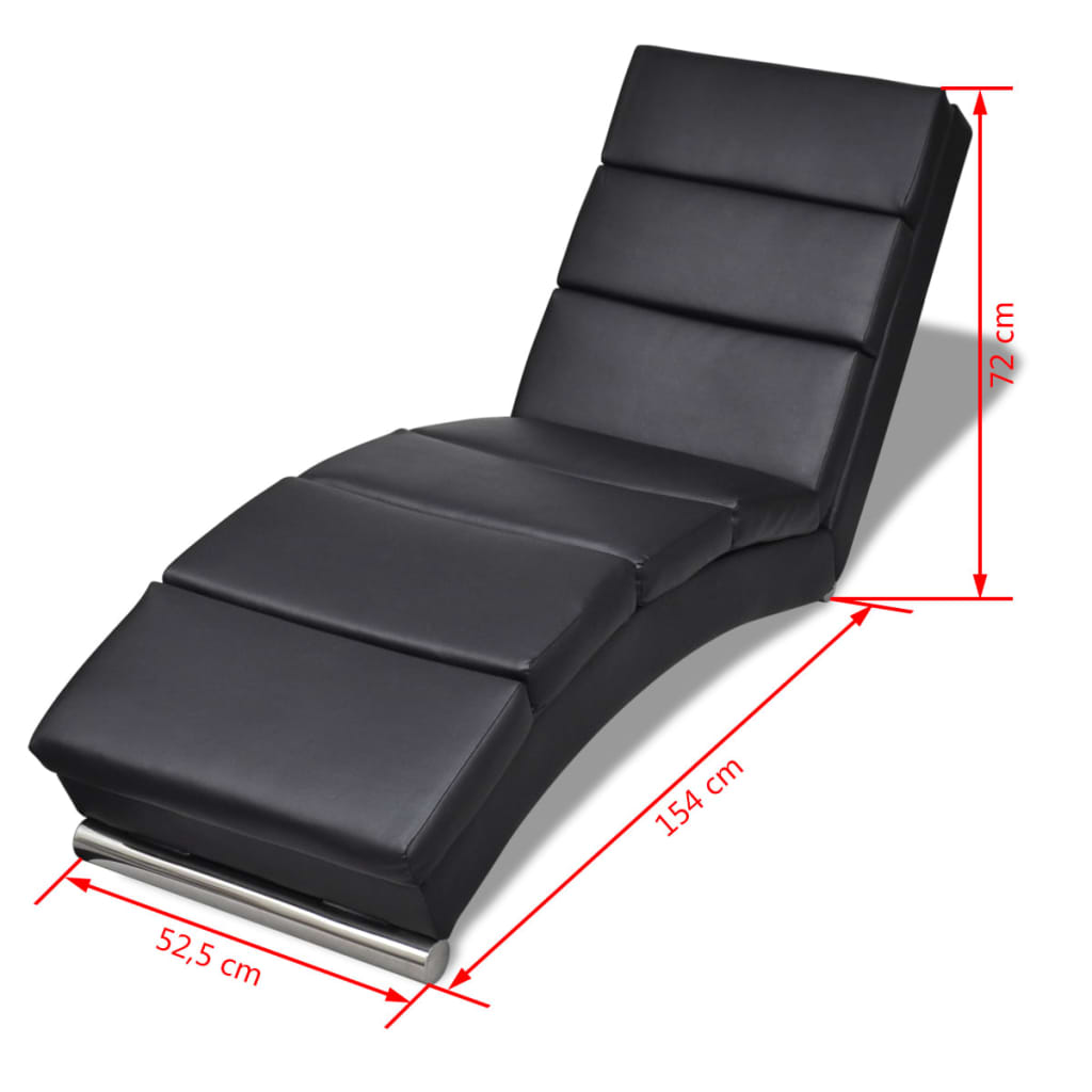 8718475860044_g_en_hd_4 vidaXL Chaise Longue Black Faux Leather - Image 5