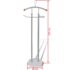 vidaXL Valet Stand Coat Shirt Organiser Metal Frame - Image 5