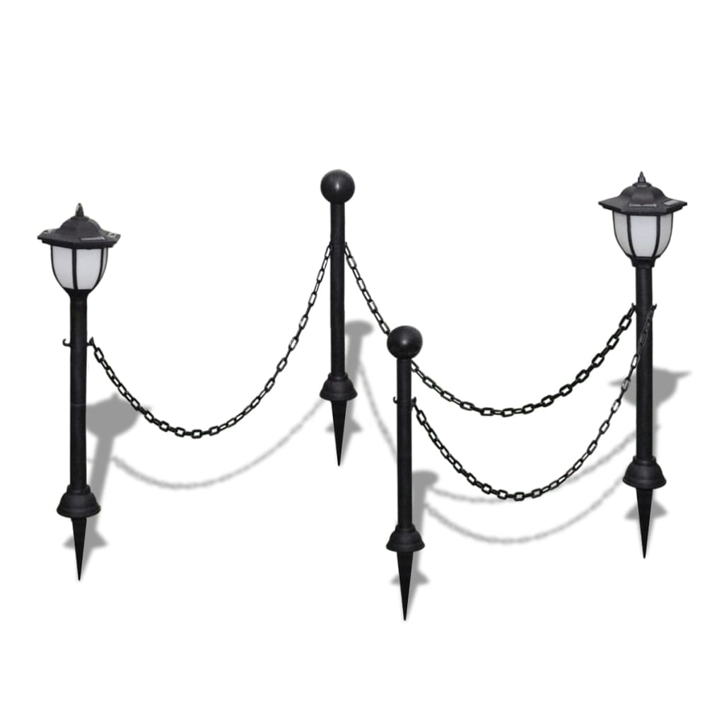 8718475861386_a_en_hd_1 vidaXL Chain Fence with Solar Lights Two LED Lamps Two Poles - Image 2