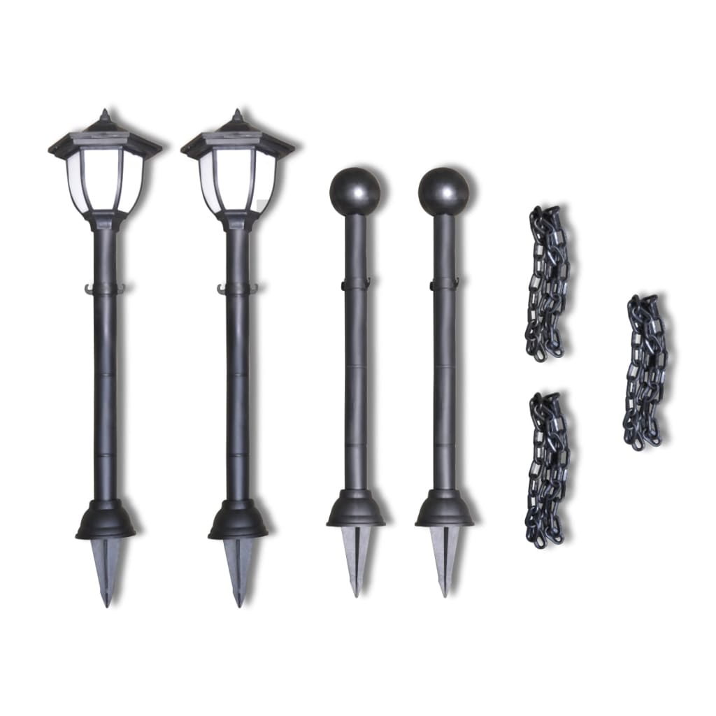 8718475861386_g_en_hd_2 vidaXL Chain Fence with Solar Lights Two LED Lamps Two Poles - Image 4