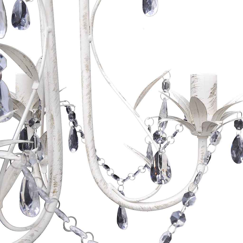 8718475862253_g_en_hd_2 vidaXL Crystal Pendant Ceiling Lamp Chandelier Elegant White - Image 4