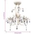 vidaXL Crystal Pendant Ceiling Lamp Chandelier Elegant White - Image 5