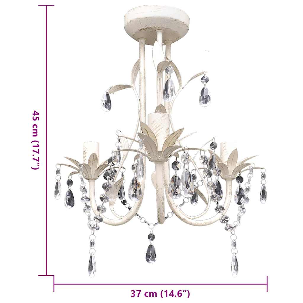 8718475862253_g_en_hd_3 vidaXL Crystal Pendant Ceiling Lamp Chandelier Elegant White - Image 5