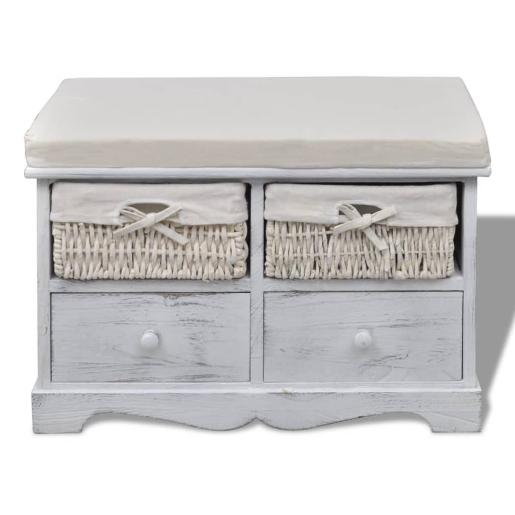 8718475862345_g_en_hd_1 vidaXL Storage Bench White  62x33x42 cm Paulownia Wood - Image 2
