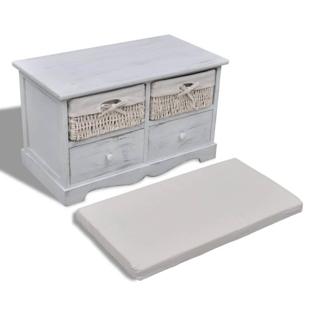 8718475862345_g_en_hd_4 vidaXL Storage Bench White  62x33x42 cm Paulownia Wood - Image 5