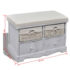 vidaXL Storage Bench White  62x33x42 cm Paulownia Wood - Image 7