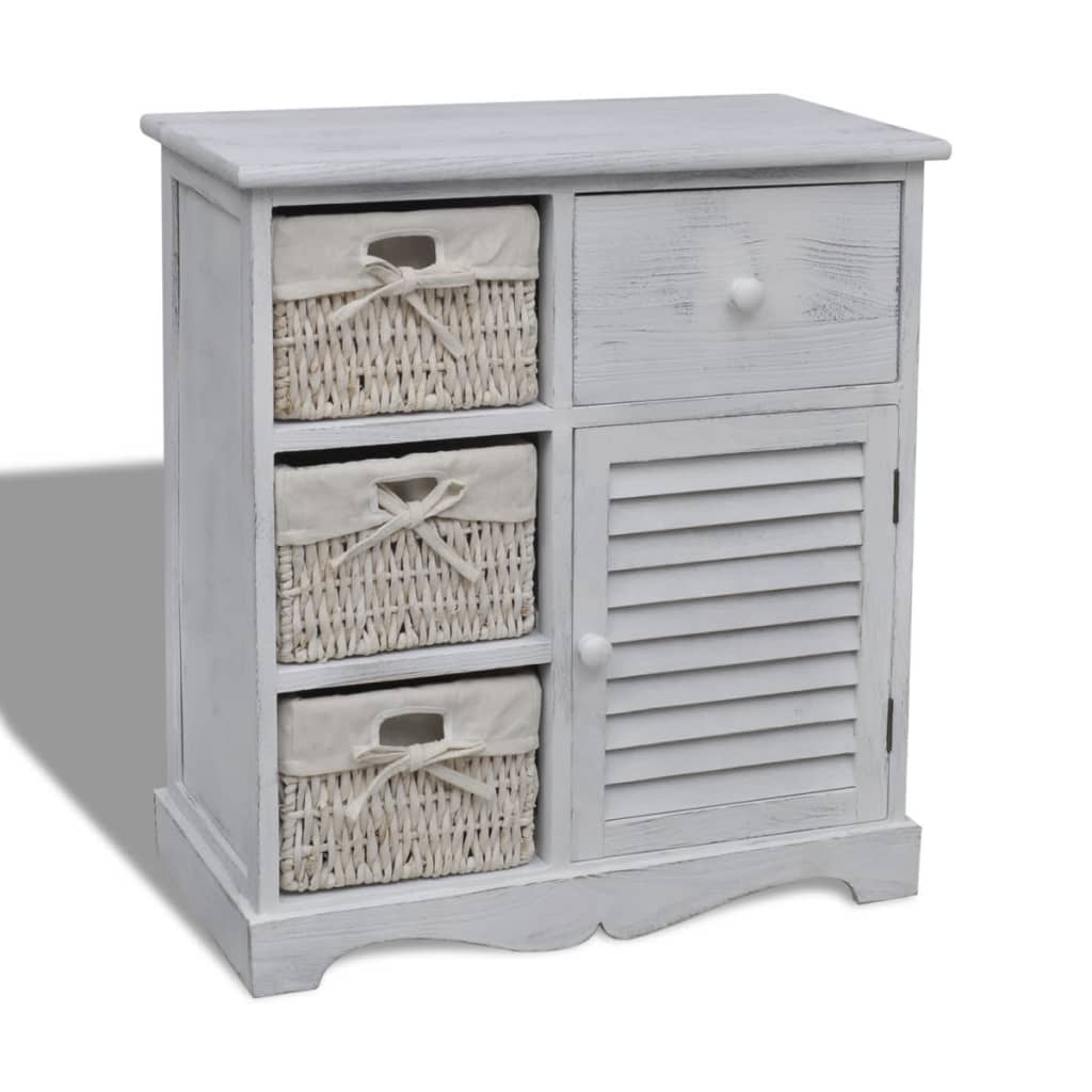 8718475862383_a_en_hd_1 vidaXL Wooden Cabinet 3 Left Weaving Baskets White - Image 1