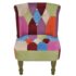 vidaXL French Chair with Patchwork Design Fabric - Image 2