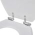 vidaXL Toilet Seats with Soft Close Lids MDF White - Image 6